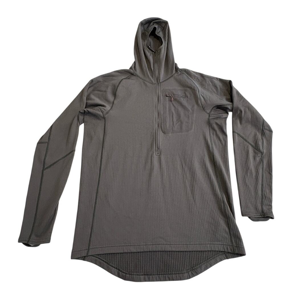 Sitka Heavyweight Hoody Half Zip Pullover Men’s Large Gray Hunting Outdoor